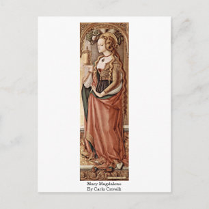 Mary Magdalene. By Carlo Crivelli Postcard