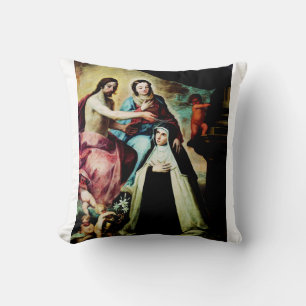 Mary Magdalene de Pazzi by Pedro de Moya Cushion