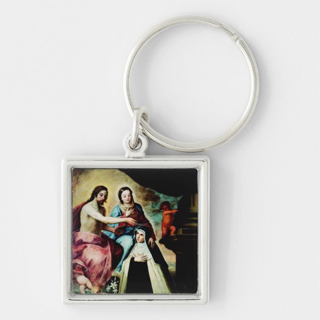 Mary Magdalene de Pazzi by Pedro de Moya Key Ring (Front)