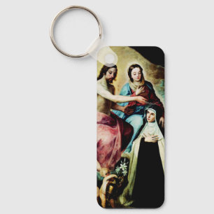 Mary Magdalene de Pazzi by Pedro de Moya Key Ring