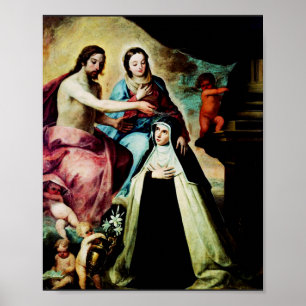 Mary Magdalene de Pazzi by Pedro de Moya Poster