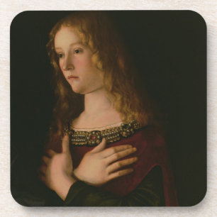 Mary Magdalene, detail from the Virgin and Child w Coaster