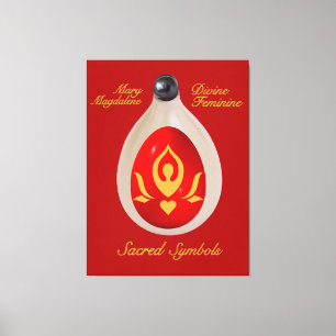 Mary Magdalene - Four Sacred Symbols Canvas Print
