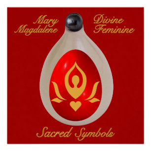 Mary Magdalene - Four Sacred Symbols Poster