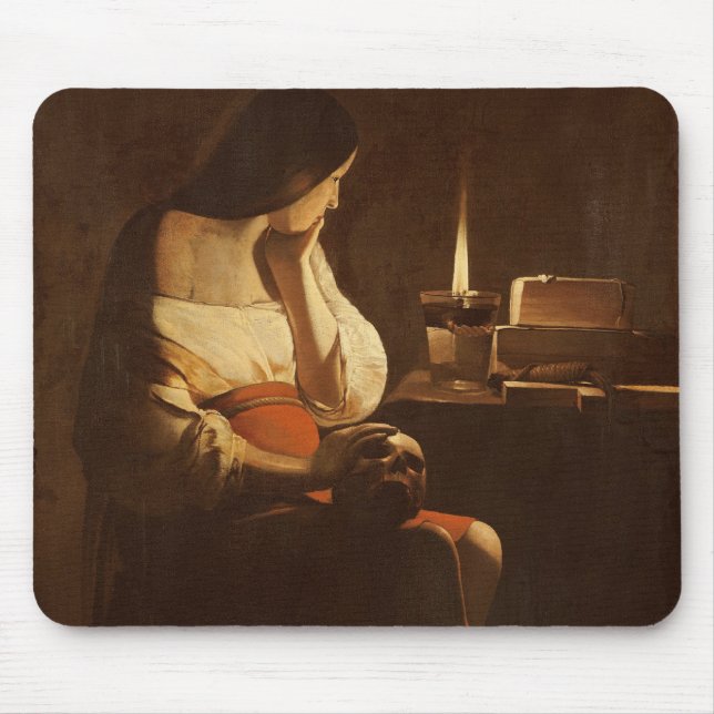 Mary Magdalene with a night light, 1630-35 Mouse Pad (Front)
