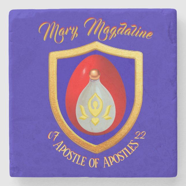 Mary Magdaline Apostle of Apostles 07/22  Stone Coaster (Front)