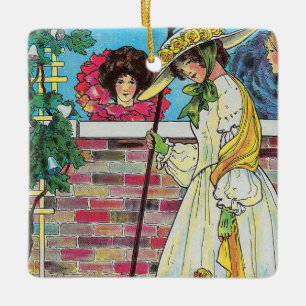 Mary Mary Quite Contrary How Does Your Garden Grow Ceramic Ornament