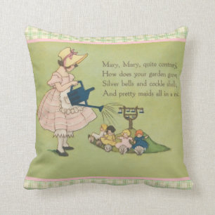 Mary Mary Quite Contrary Nursery Rhyme Cushion