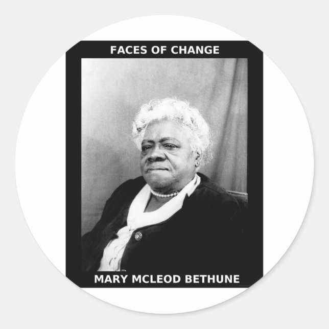 Mary McLeod Bethune Classic Round Sticker (Front)