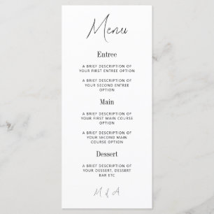 Mary - Minimalist Elegant Wedding Menu