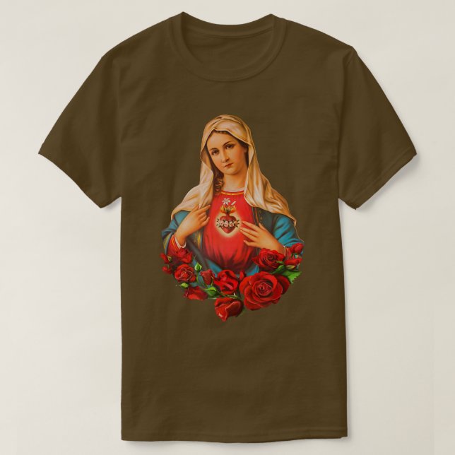 Mary Mother of God Heart of Virgin Mary Classic Ca T-Shirt (Design Front)