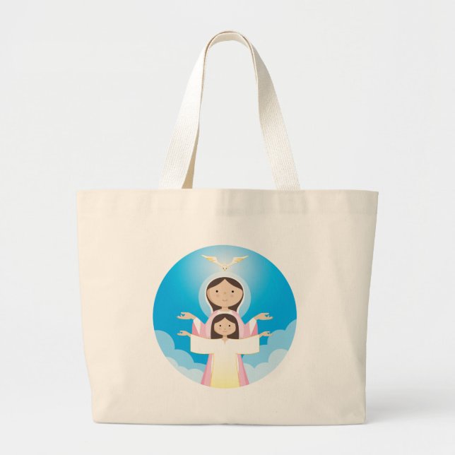 Mary Mother of God Large Tote Bag (Front)