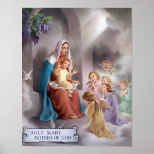 Mary mother of God, the holy virgin, poster