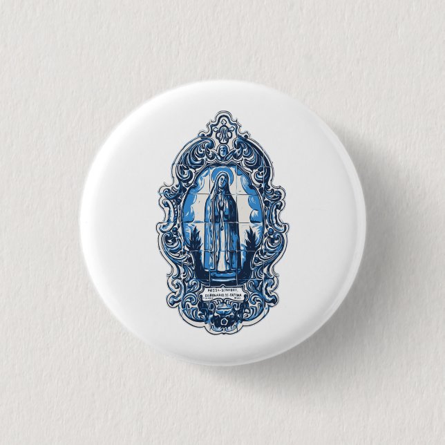 Mary mother of jesus, Fatima. Catholic pillow 3 Cm Round Badge (Front)