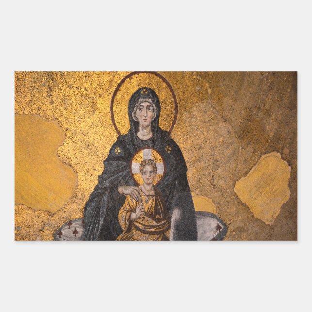 Mary, mother of Jesus, Theotokos Rectangular Sticker (Front)