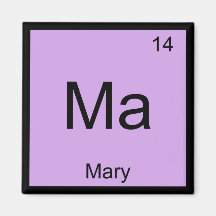 Mary Name Chemistry Element Periodic Table