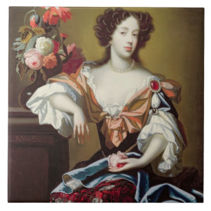 Mary of Modena (1658-1718), c.1680 (oil on canvas) Tile
