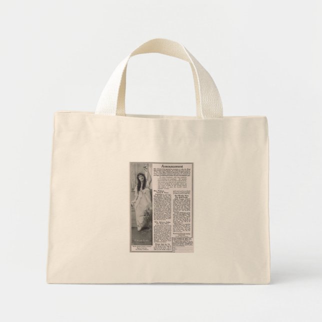 Mary Pickford 1916 Mini Tote Bag (Front)