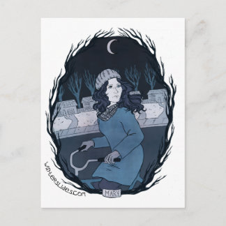 "Mary" Postcard - Winter Slides