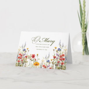 Mary Pray for Us Thinking of You Wildflowers Card