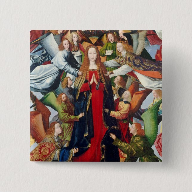 Mary, Queen of Heaven, c. 1485- 1500 15 Cm Square Badge (Front)
