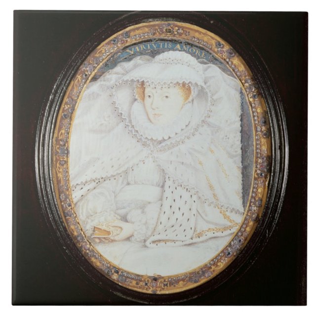 Mary Queen of Scots (1542-87) as a Widow Tile (Front)
