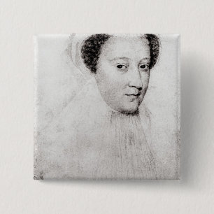 Mary, Queen of Scots in white mourning, 1560 15 Cm Square Badge