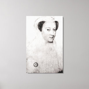 Mary, Queen of Scots  in white mourning, 1560 Canvas Print