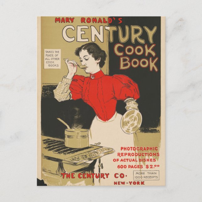 Mary Ronald's century cookbook Postcard (Front)