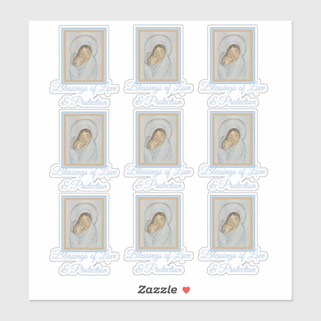 Mary’s Mantle Vinyl Sticker Set – Blessings Love (Sheet)