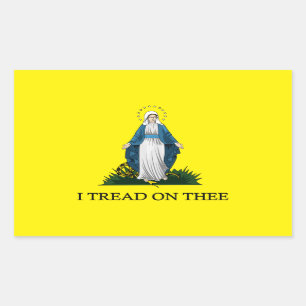 Mary: Serpent Crusher Rectangular Sticker
