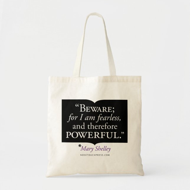 Mary Shelley Quote Budget Tote Bag (Front)