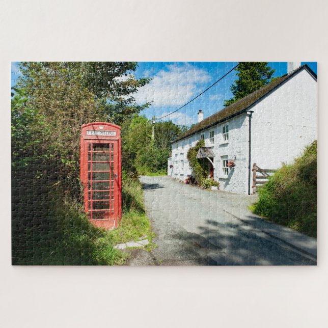 Mary Tavy Telephone Box Jigsaw Puzzle (Horizontal)
