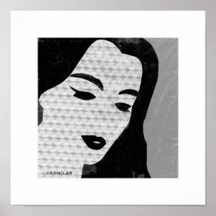 Mary the MODERN (grey) by CR SINCLAIR Poster