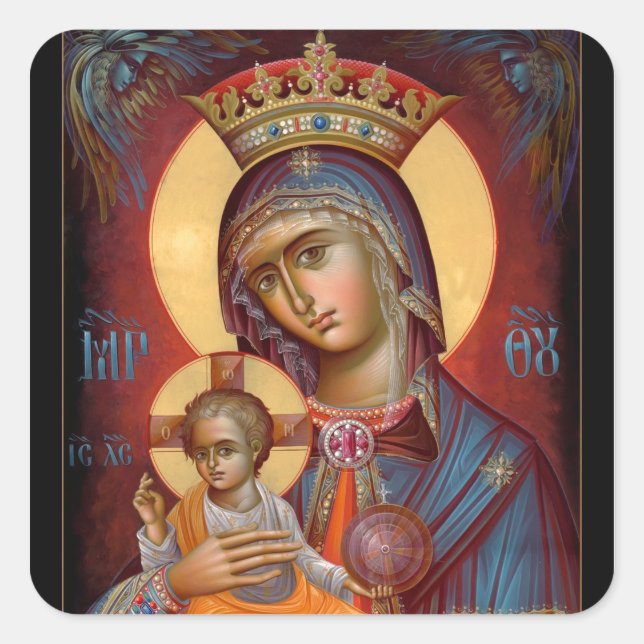 Mary - THEOTOKOS Square Sticker (Front)