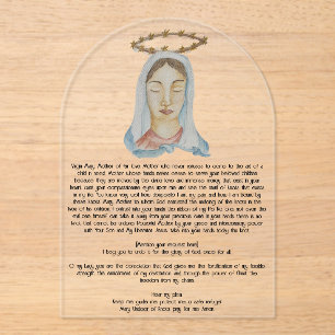 Mary Undoer of Knots Acrylic Prayer Card Invitations