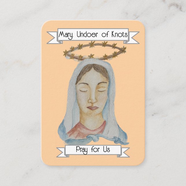 Mary, Undoer of Knots Prayer Card (Front)