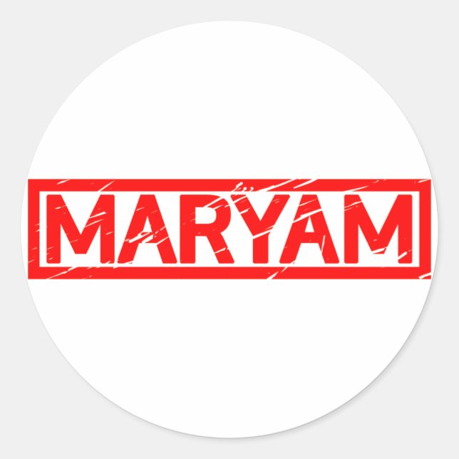 Maryam Stamp Classic Round Sticker (Front)