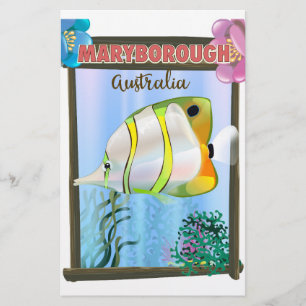 Maryborough Australia Tropical travel poster Stationery
