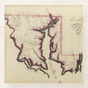 Maryland 3 glass coaster