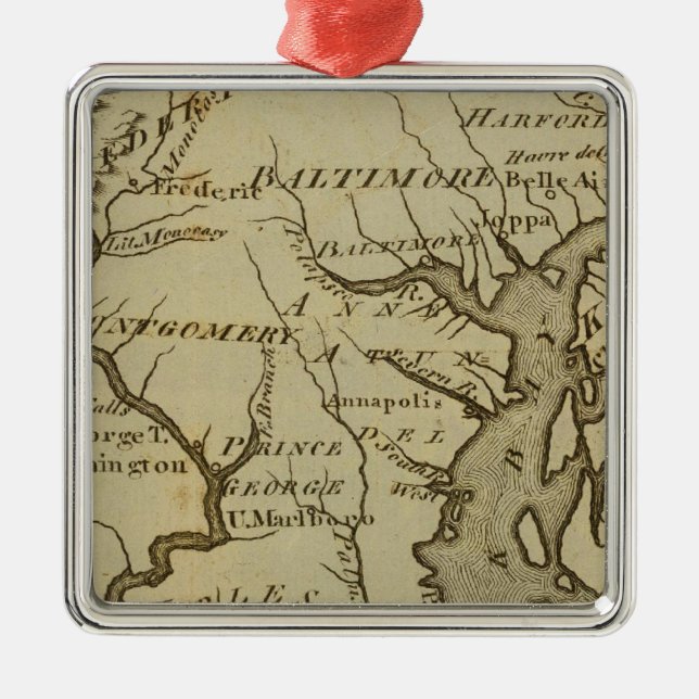 Maryland 5 metal tree decoration (Front)