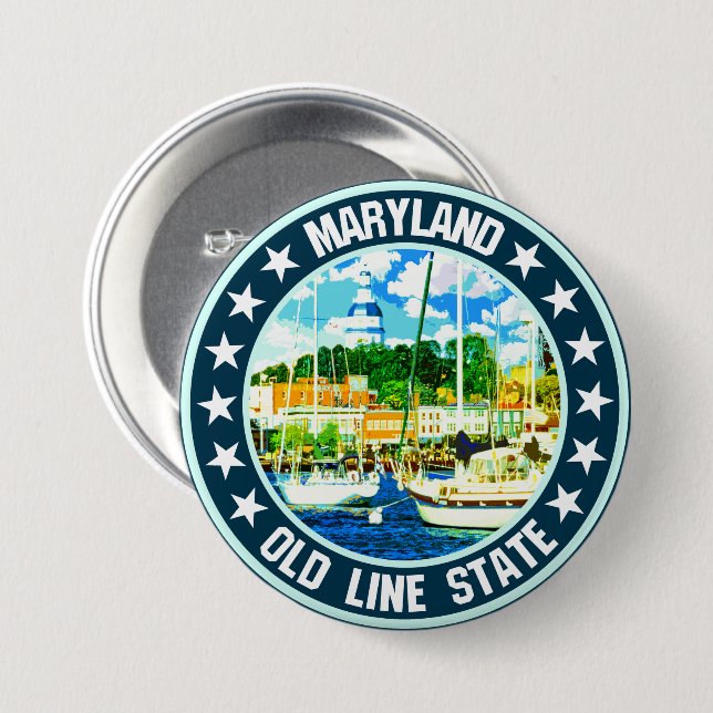 Maryland                                           7.5 cm round badge (Front & Back)