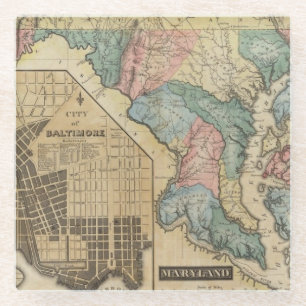 Maryland 8 glass coaster