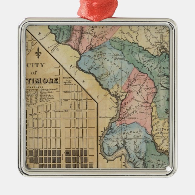 Maryland 8 metal tree decoration (Front)