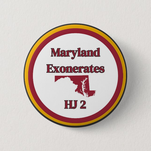 Maryland Alleged Witch Exoneration Button (Front)