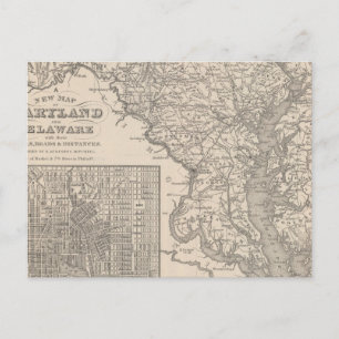 Maryland and Delaware Postcard