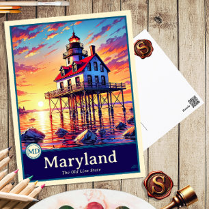 Maryland Anime Style Cel Shaded Postcard
