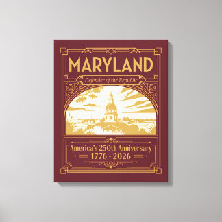 Maryland Art Deco America 250th Anniversary Canvas Print