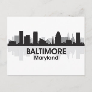 Maryland Baltimore Skyline Postcard