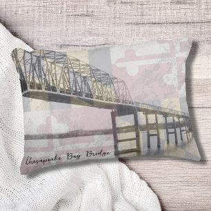 Maryland Bay Bridge Accent Throw Pillow